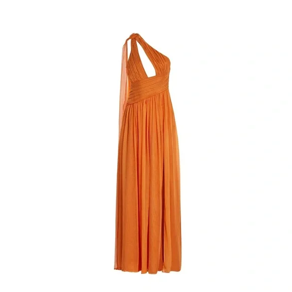 NWT ALAMOUR THE LABEL Sarelle Gown, Orange, Size 0 - Picture 4 of 7